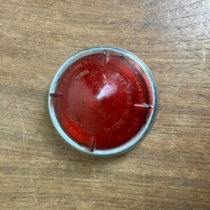 Vintage Red Glass Metal LUCAS‎ L538 Taillight Cover Made In England